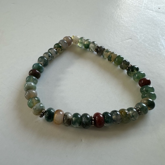 Stone beaded bracelet fits up to 7in wrist S - Picture 4 of 4